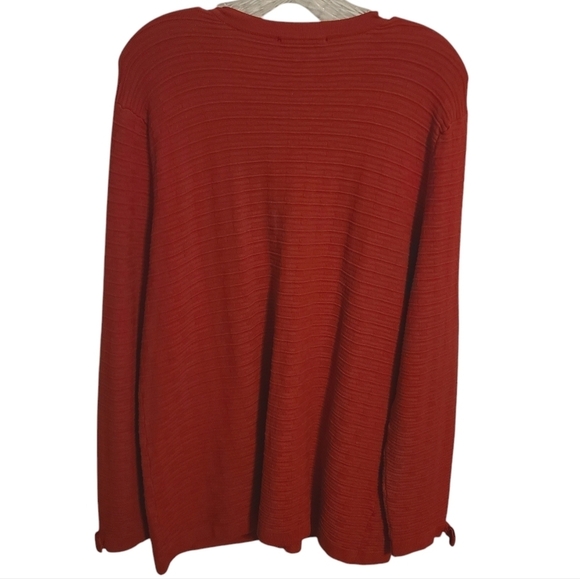 Karl Lagerfeld | Women's Classic Red Button-Down Cardigan Sweater (Size XL) - Picture 13 of 13